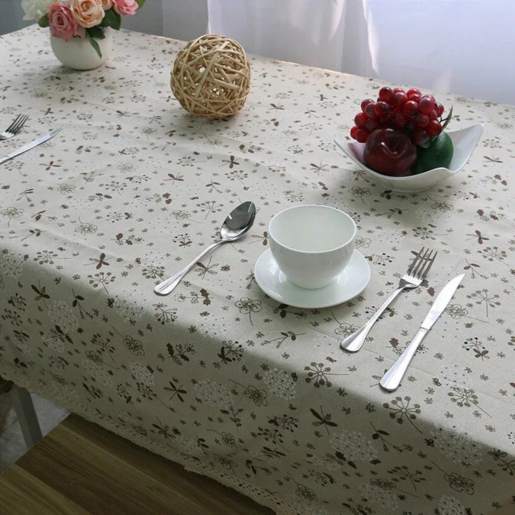 Bluejw Decorative Table Cloth Linen Lace Tablecloth Rectangular Dining Table Cover Table Cloths - Image 4